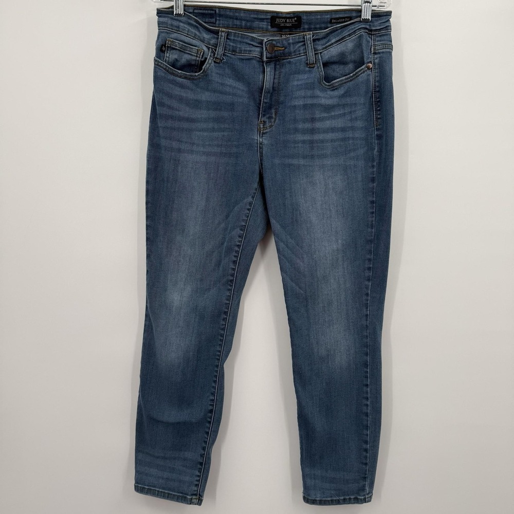 Judy‎ Blue Jeans Womens 32 Blue Straight Relaxed Fit Midrise Stretch Medium Wash